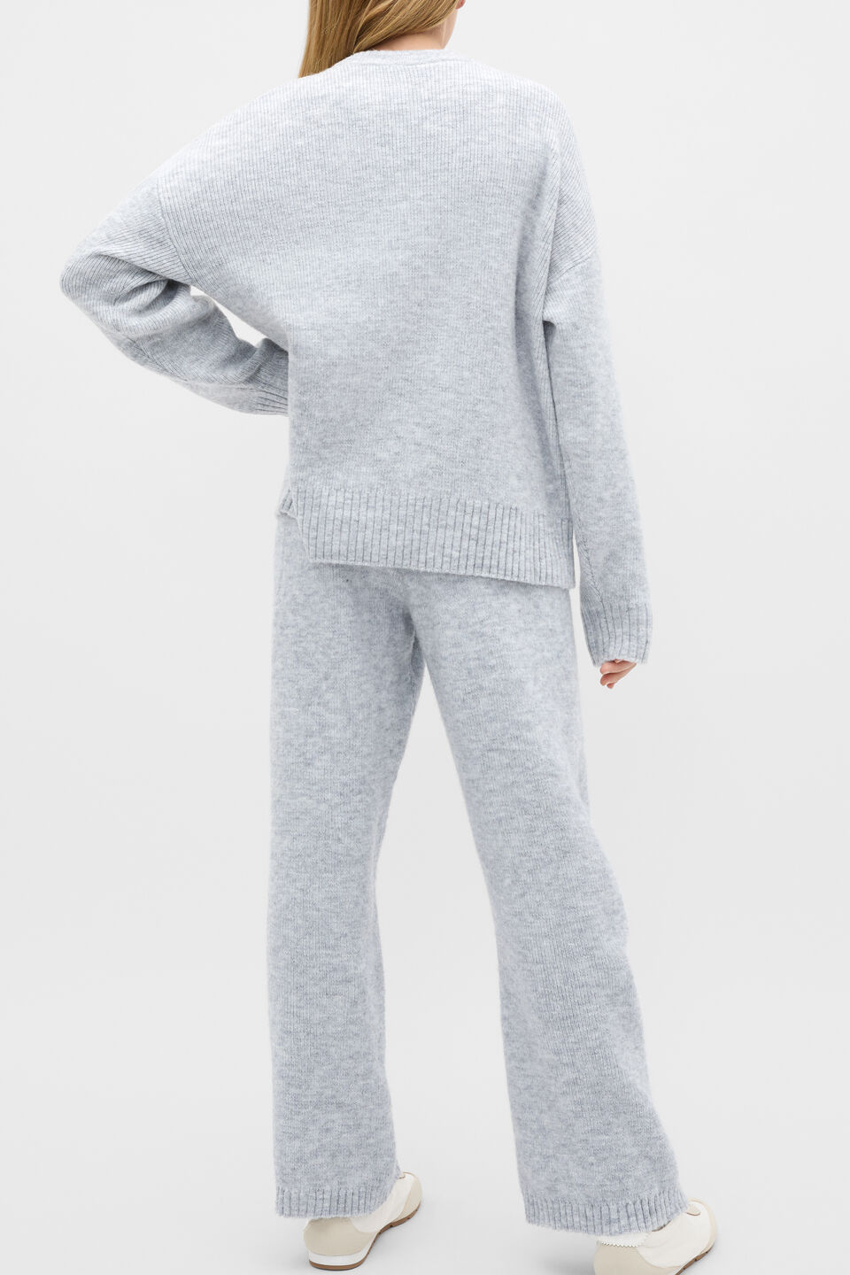 Logo Knit Sweater  Cloud Grey Marle