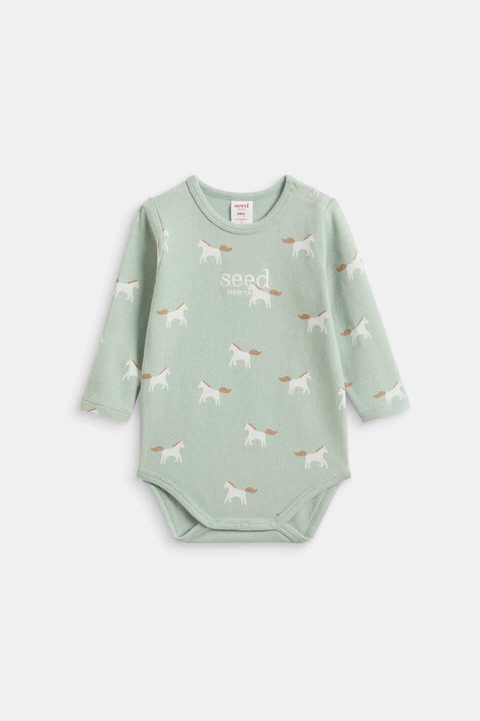 Horse Logo Bodysuit  Sage