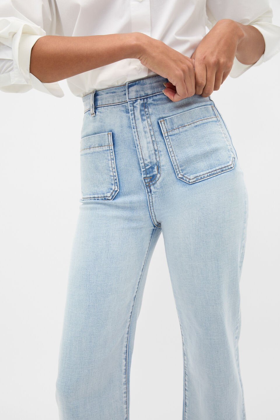 Core Wide Leg Pocket Jean  Pacific Wash