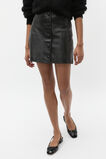Leather Mini Skirt  Black  hi-res