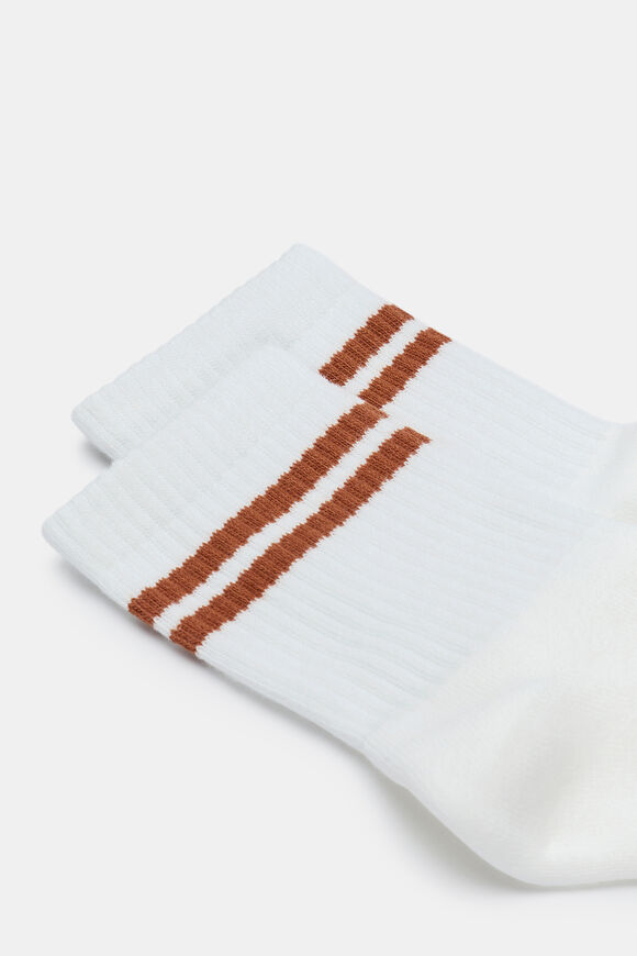 Stripe Quarter Crew Sock  Copper Stripe  hi-res
