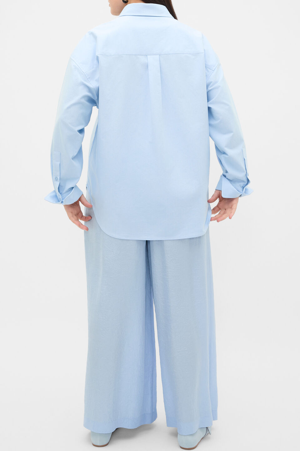 Cotton Relaxed Shirt  Arctic Blue