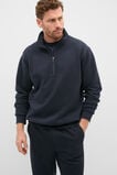 Half Zip Brushed Sweat  Midnight Blue  hi-res
