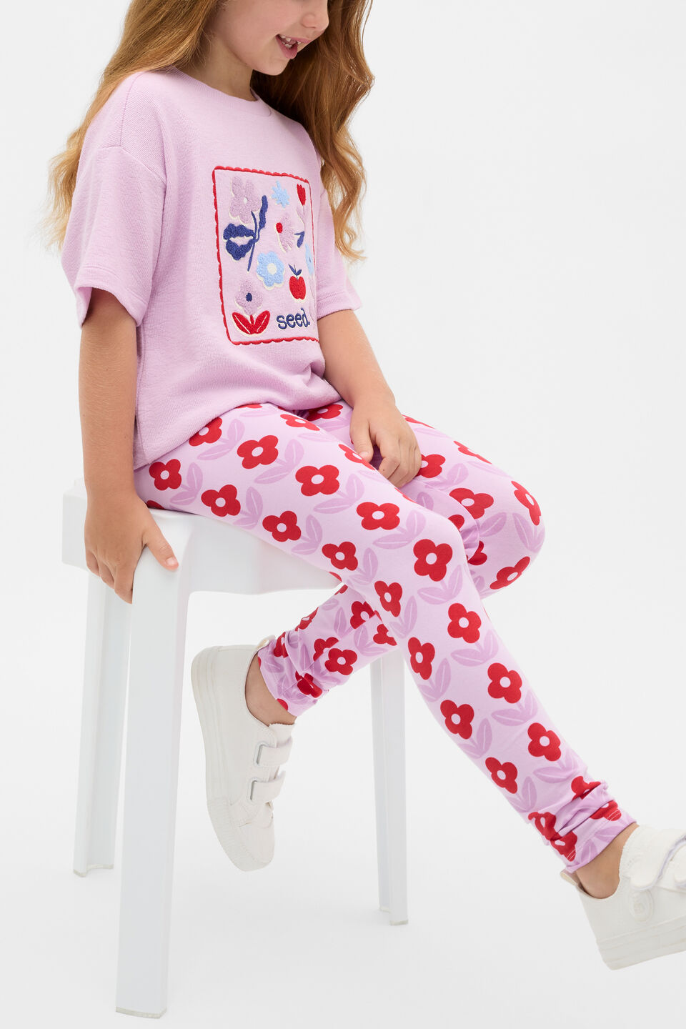 Floral Legging  Orchid