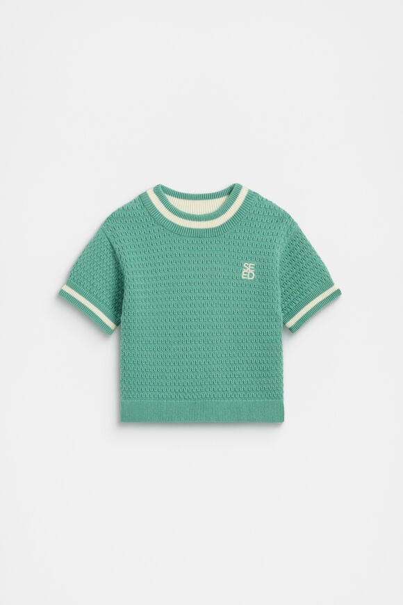 Relaxed Knit Tee  Cool Green  hi-res