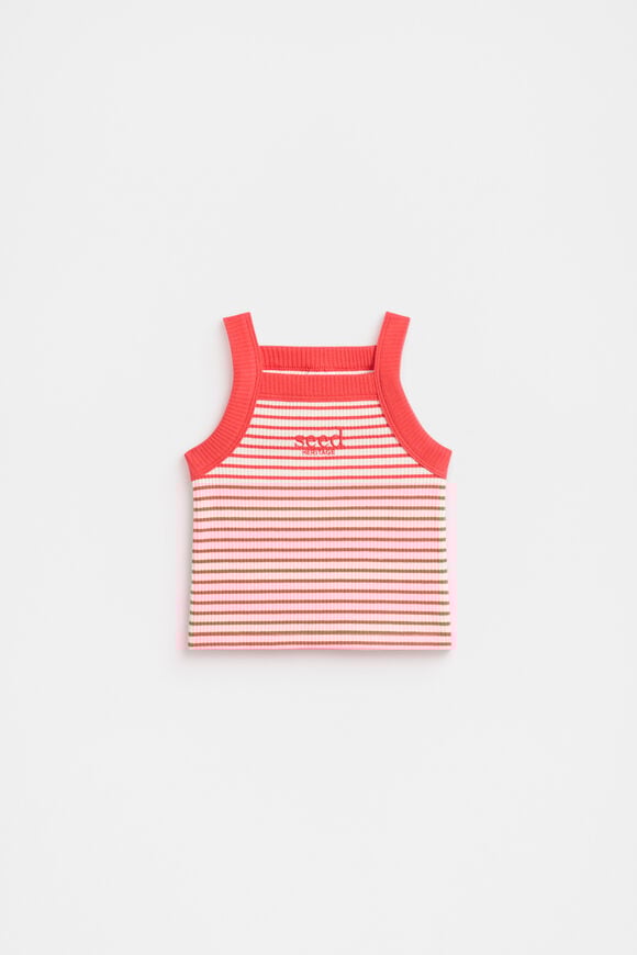 Core Logo Rib Tank  Strawberry Red  hi-res