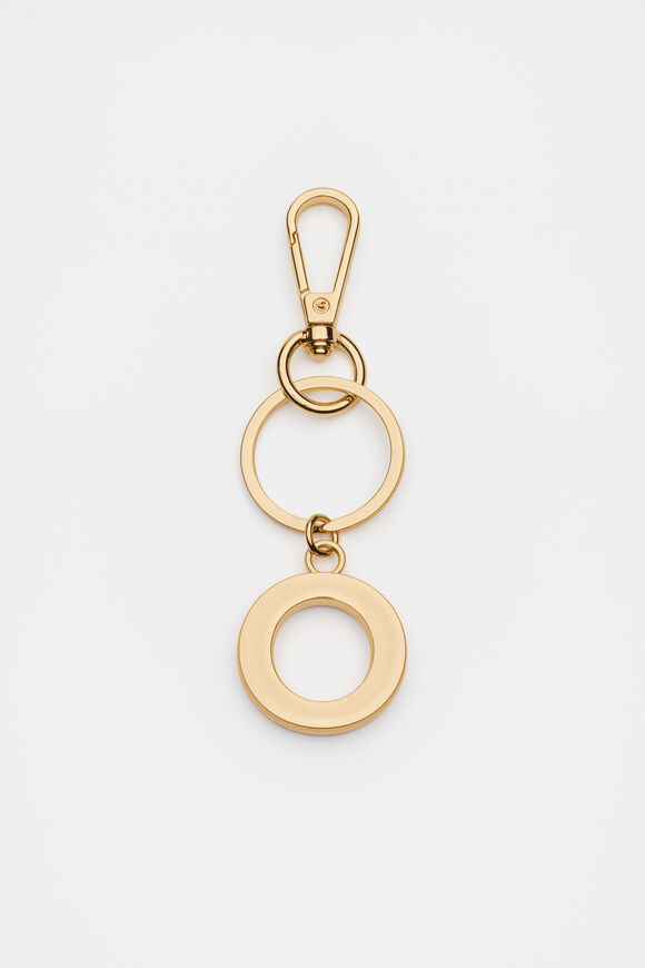 Gold Initials Keyring  O  hi-res