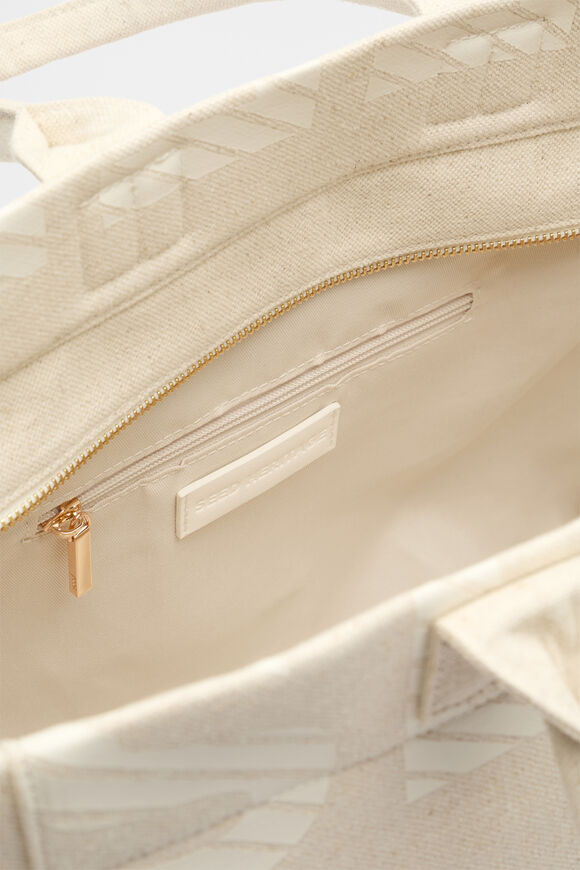 Cropped Logo Tote  Cream  hi-res