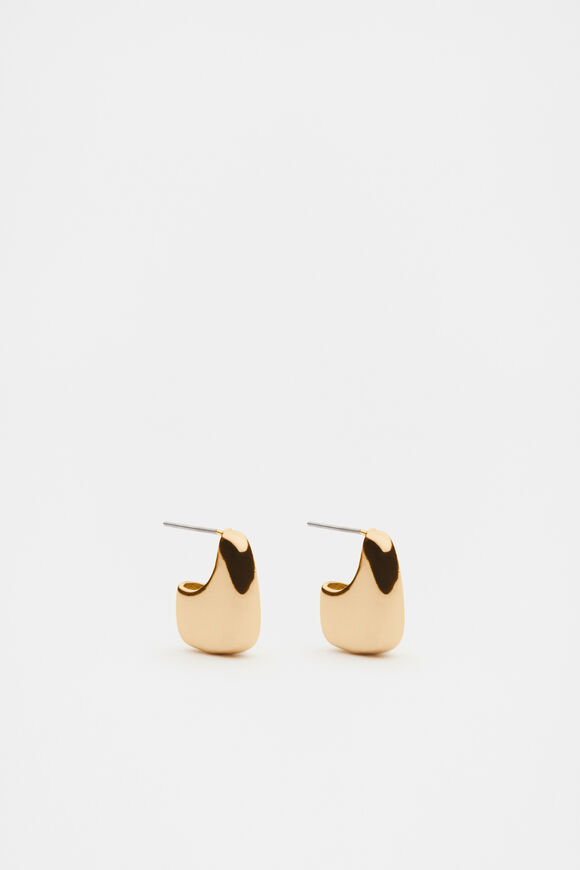Sculptural Mini Earring  Gold  hi-res