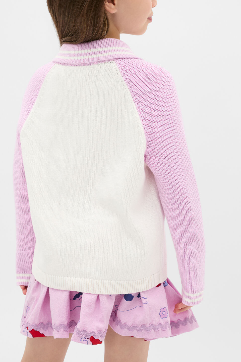 Logo Zip Cardigan  Orchid