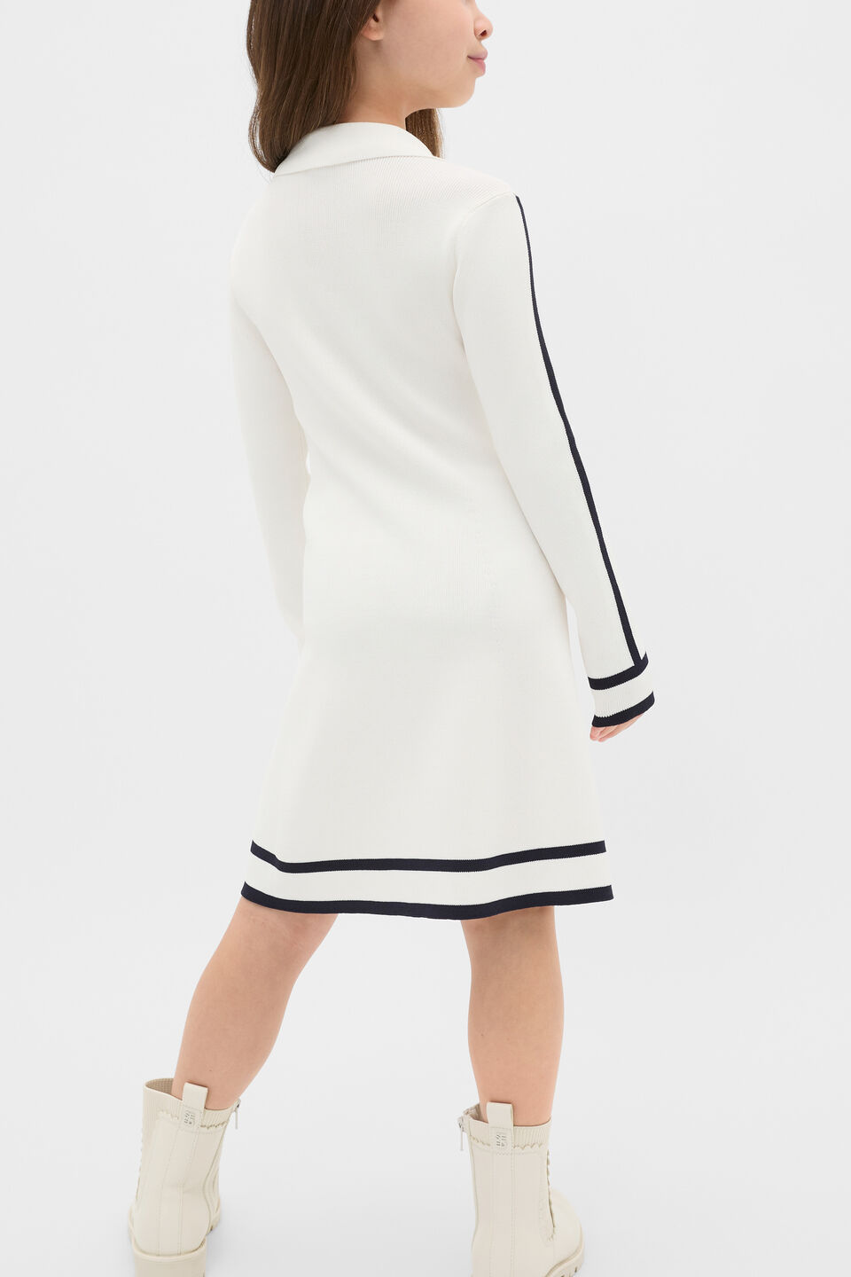 Logo Knit Dress  Classic Cream