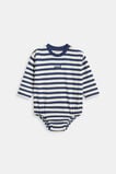 Core Stripe Rugby Bodysuit  French Navy  hi-res