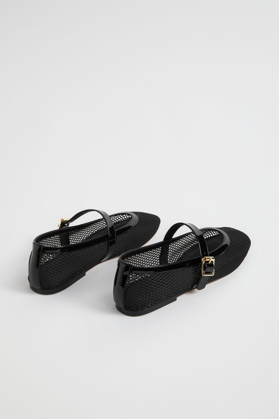 Danielle Mesh Ballet Flat  Black