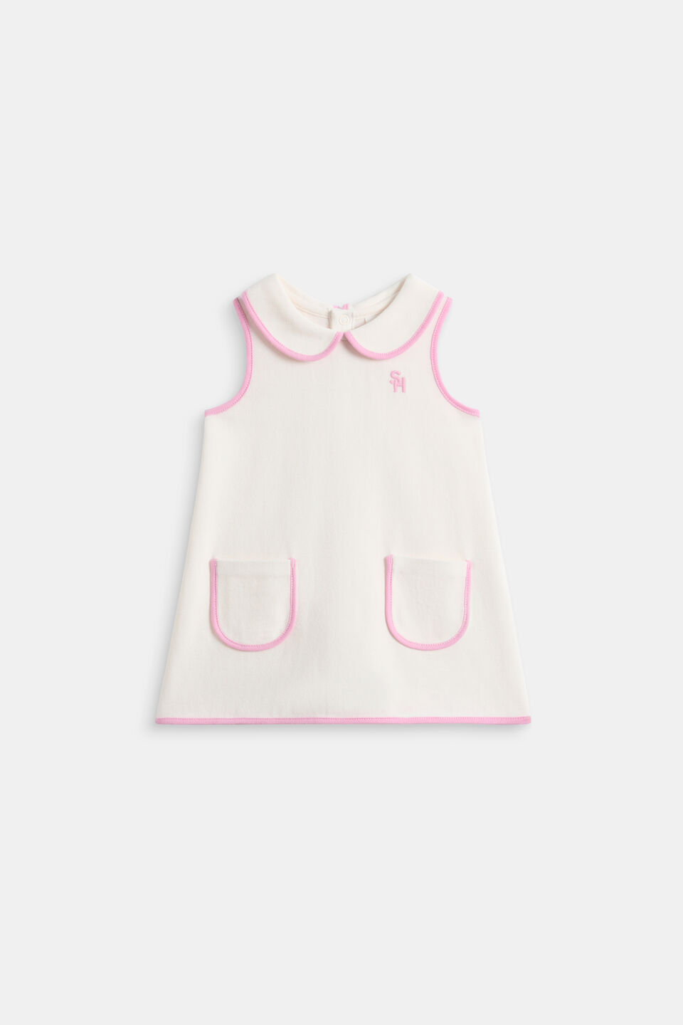 Contrast Bind Dress  Classic Cream