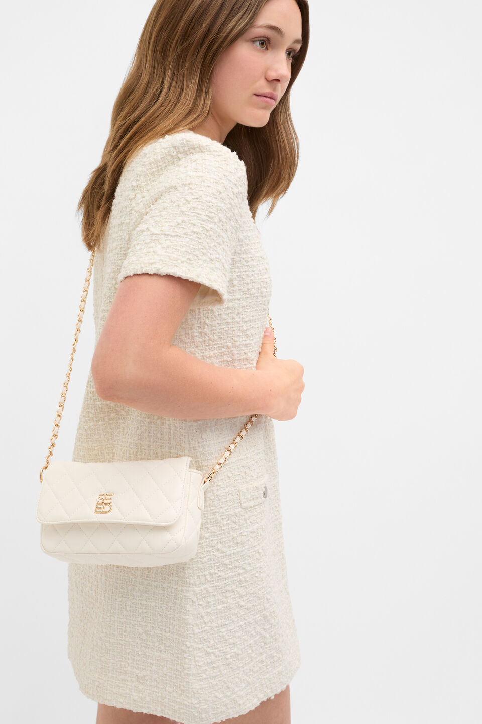 Classic Quilted Bag  Classic Cream