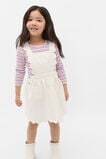 Scallop Denim Pinafore  Classic Cream  hi-res