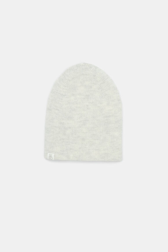 Basic Rib Beanie  Grey Marle  hi-res