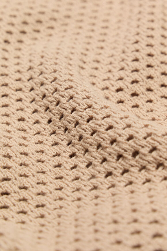 Crochet Knit Poncho  Nougat  hi-res