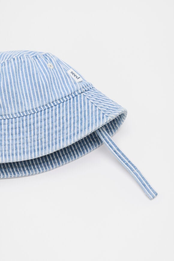 Blue Mini Initial Bucket Hat  D  hi-res
