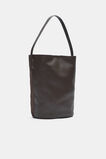 Spliced Leather Tote  Chocolate  hi-res