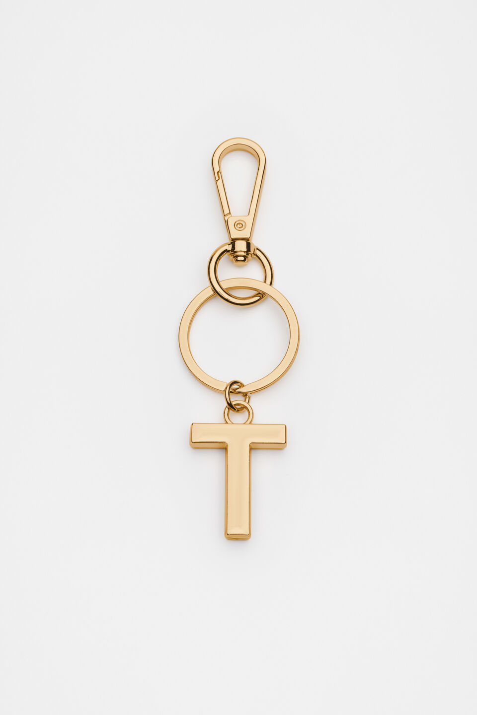 Gold Initials Keyring  T