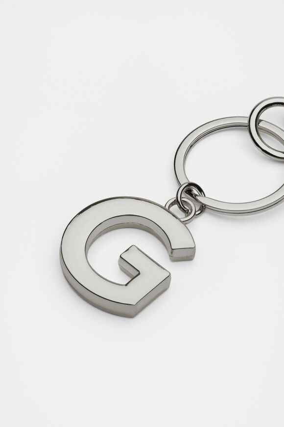 Silver Initials Keyring  G  hi-res