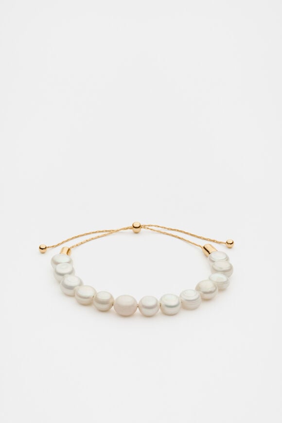 Pearl Adjustable Bracelet  Gold  hi-res