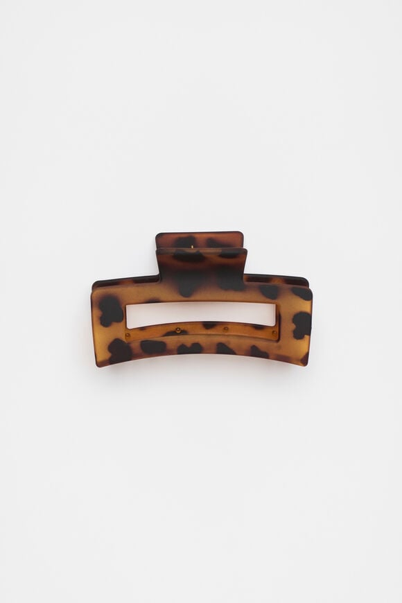 Rectangle Hair Claw  Dark Tort  hi-res