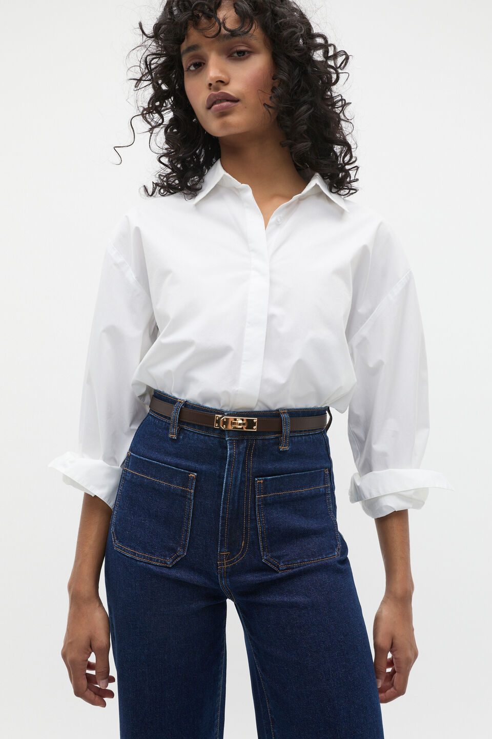 Florence Twist Buckle Belt  Chocolate