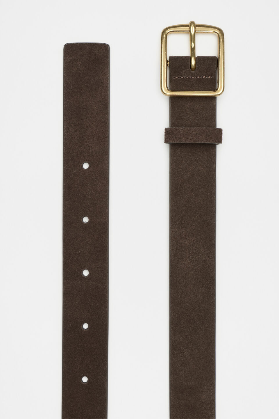 Abby Classic Suede Belt  Chocolate Suede