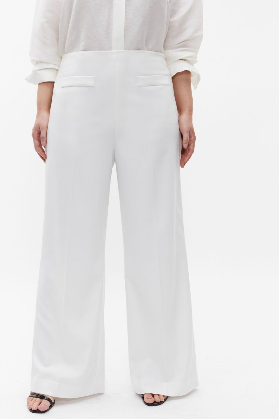 Tailored High Waist Trouser  Cloud Cream
