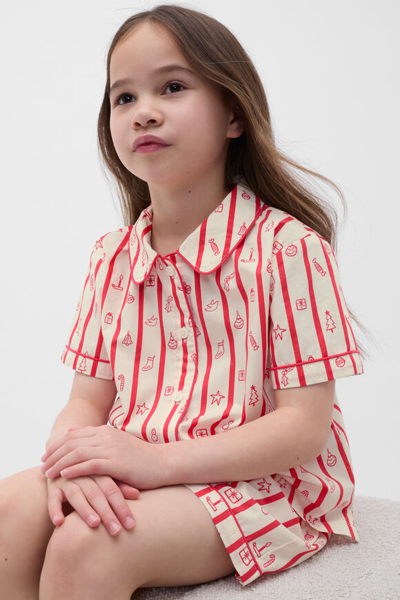 Christmas Stripe Pyjama  Vintage Cream  hi-res