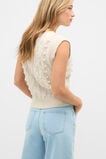 Pom Pom Cable Knit Vest  Mist Marle  hi-res