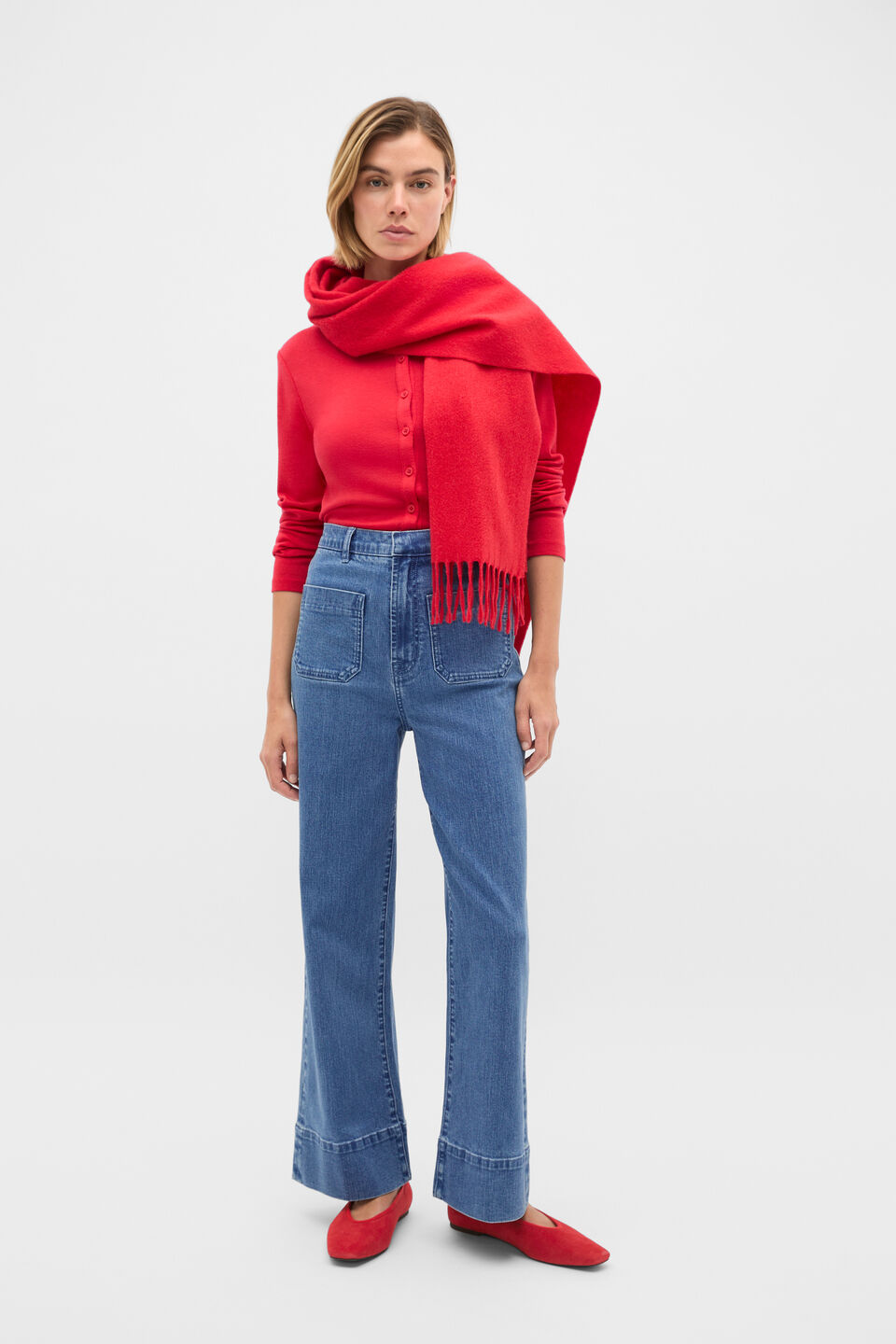 Australian Merino Cardigan  Poppy