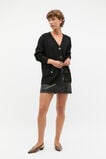Leather Mini Panel Skirt  Black  hi-res