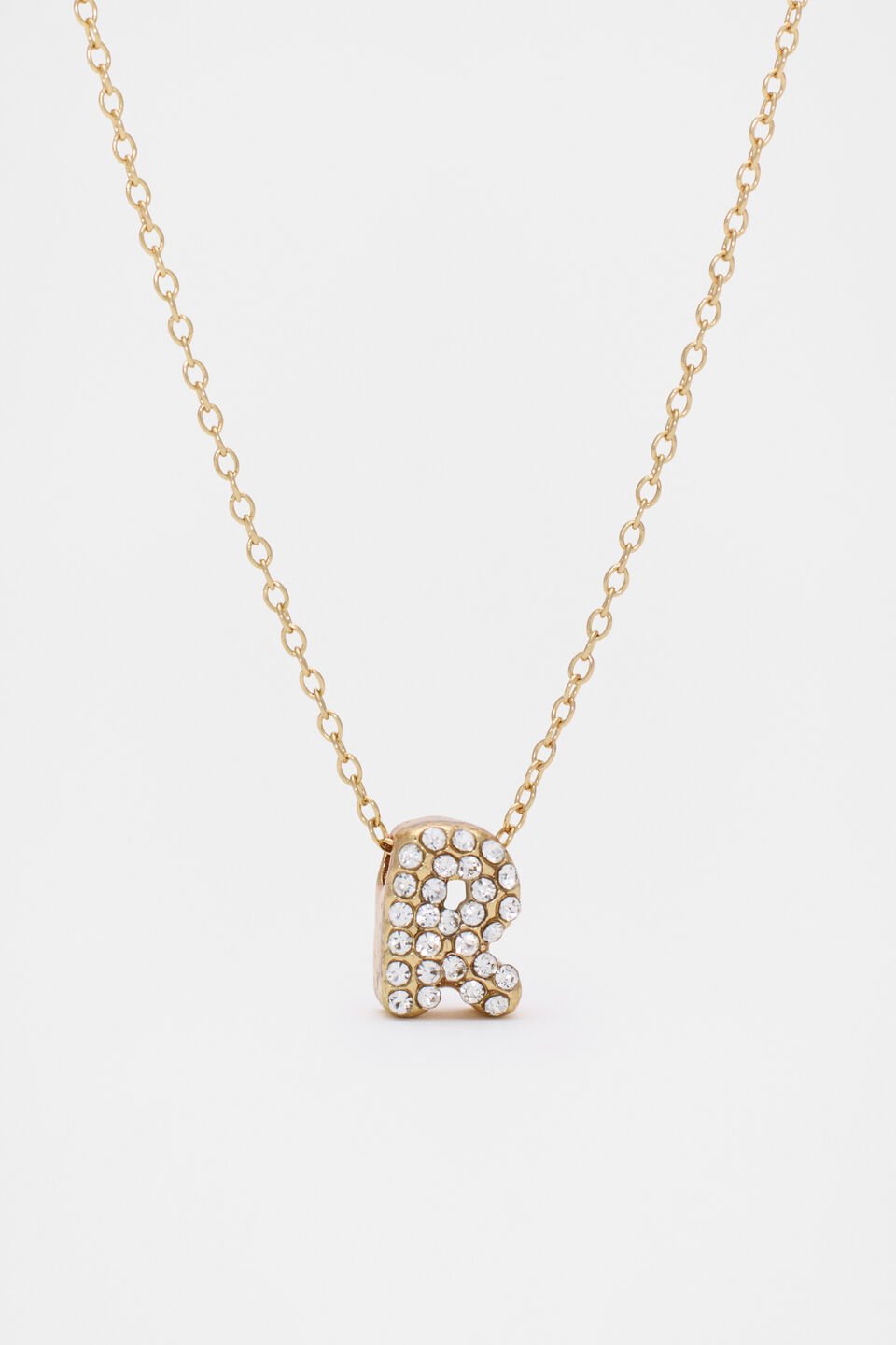 Initial Jewel Bubble Necklace  R