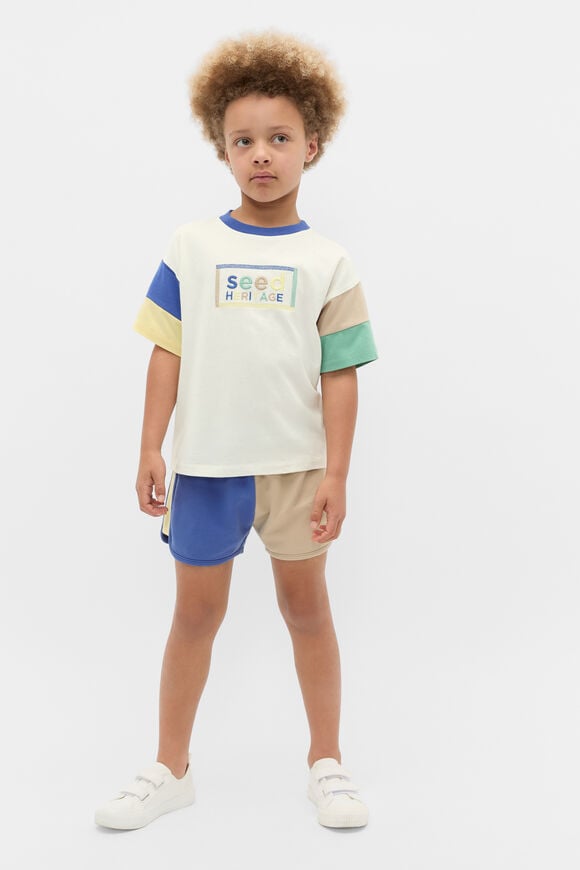 Panelled Logo Tee  Classic Cream  hi-res