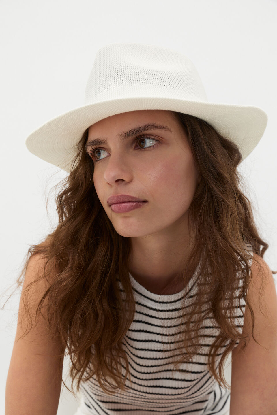 Knit Fedora  Cream