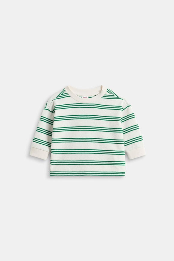 Stripe Sweat  Evergreen Stripe  hi-res
