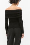 Lofty Twist Off Shoulder Knit  Black  hi-res