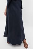 Core Linen Seam Front Skirt  Twilight Blue  hi-res
