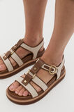 Callie Woven Caged Sandal  Deep Tan  hi-res