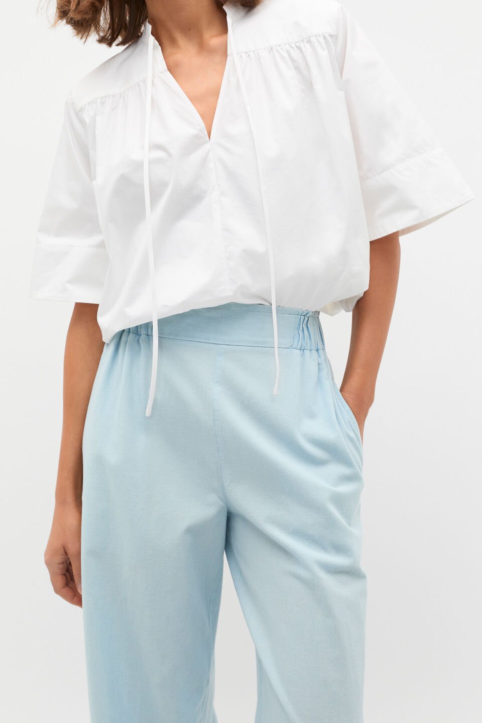 Chambray Elasticated Pant  Chambray