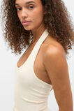 Halter Rib Scoop Neck Tank  Coconut Cream  hi-res