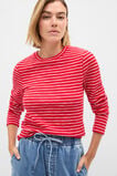 Self Stripe Textured Top  Poppy Stripe  hi-res