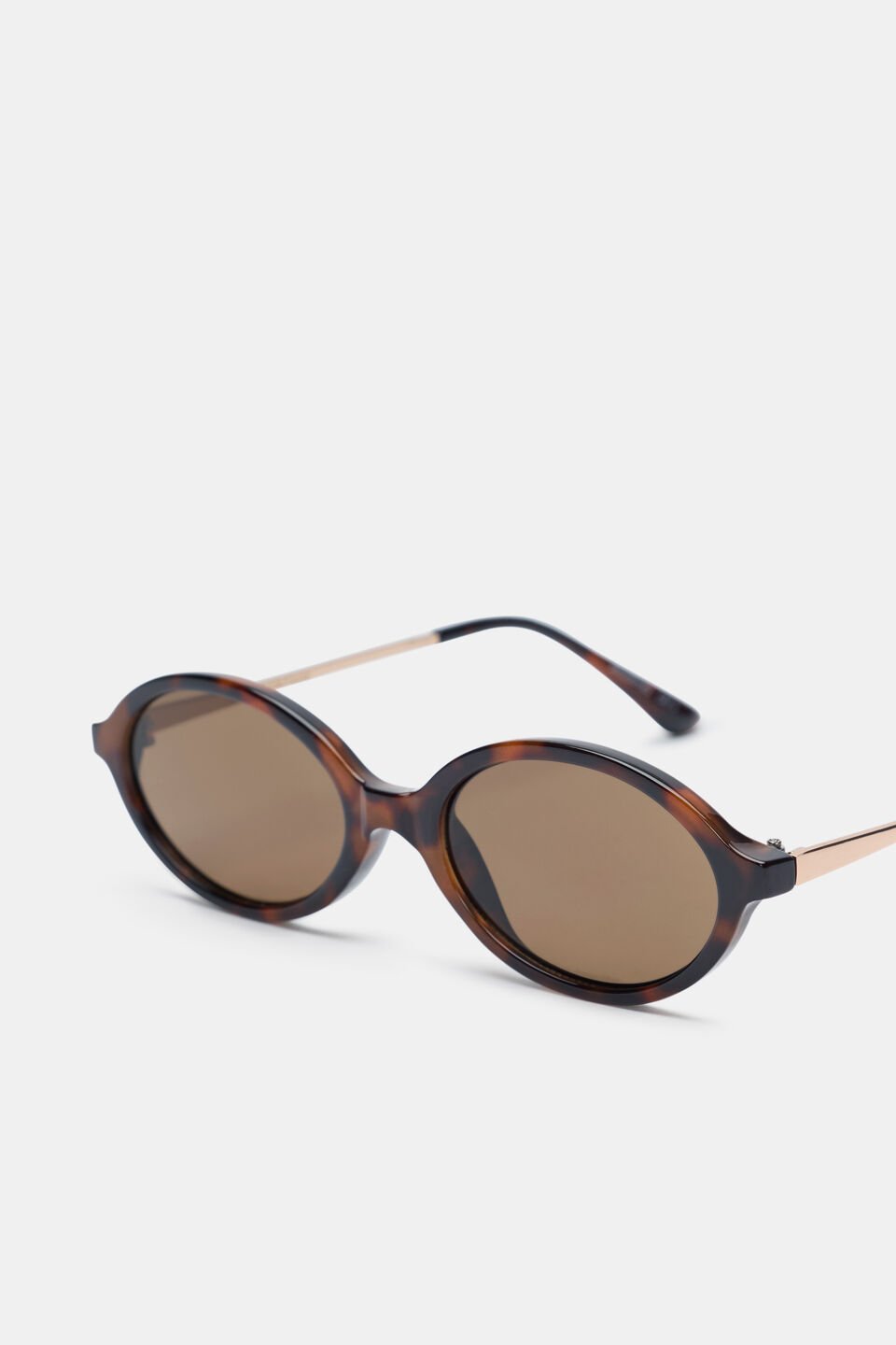 Sabrina Oval Sunglasses  Dark Tort