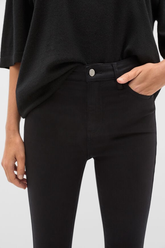 High Waisted Skinny Leg Jean  Black  hi-res