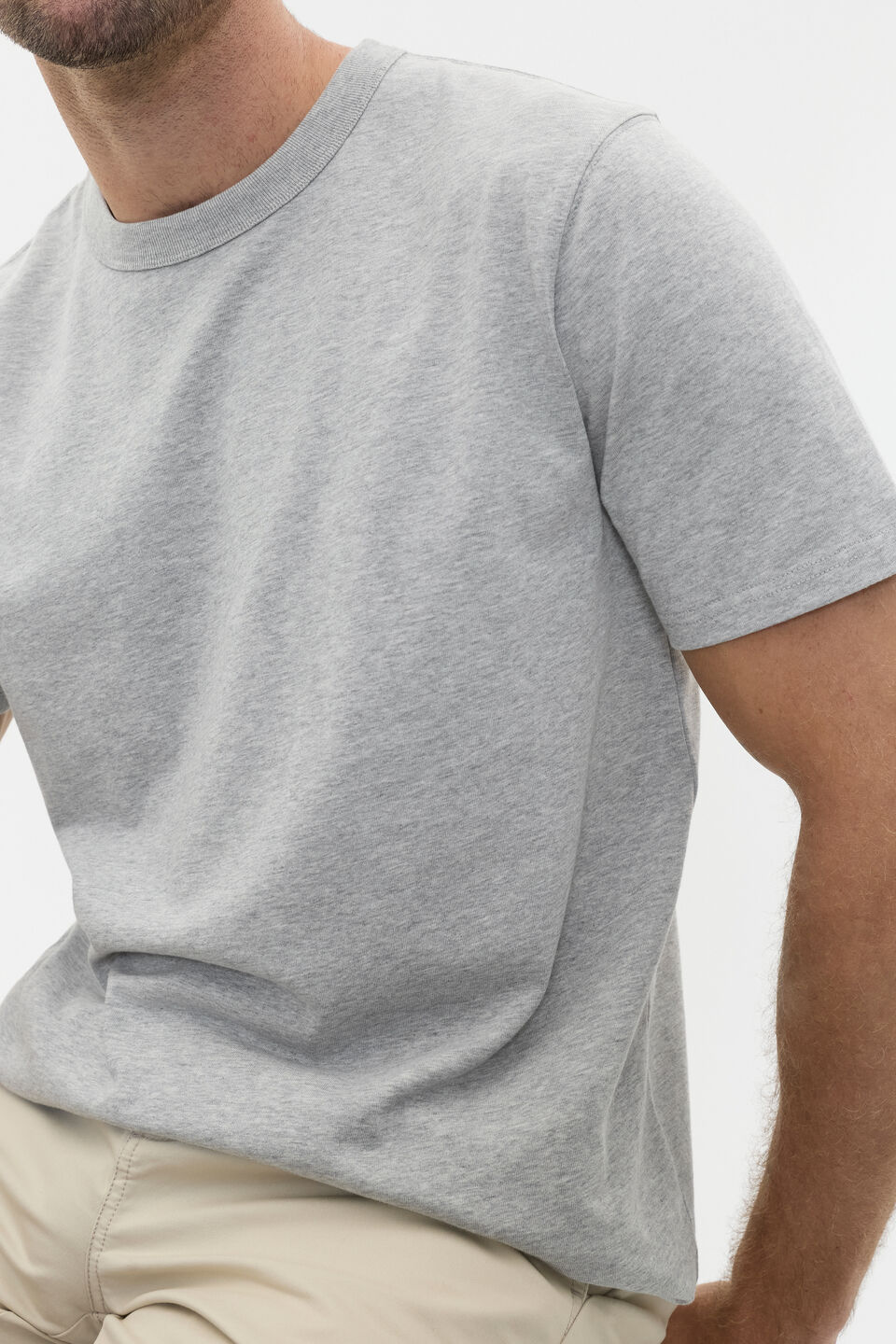 Crew Tee  Silver Marle