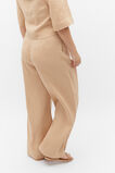 Linen Pleat Front Trouser  Nougat  hi-res
