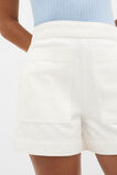 Patch Pocket Cotton Short  White  hi-res